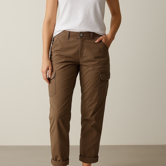 KÜHL Women’s Cargo Pants Sz 12 Reg Brown Outdoor Hiking Utility Pockets - Picture 1 of 8